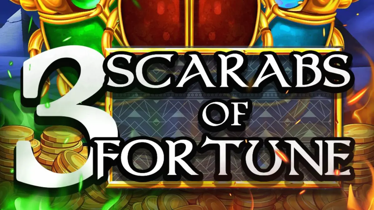 Tampilan visual slot 3 Scarabs of Fortune dengan tema Mesir Kuno